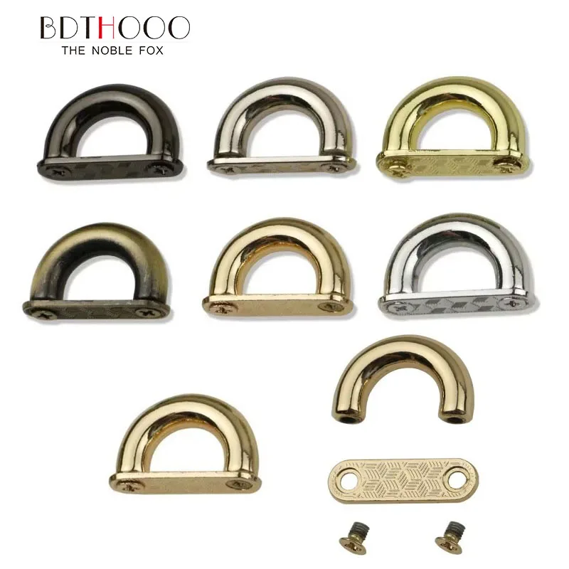 10/20/50 Sets13mm Metal D-ring Bag Side Clip Screw Handbag Hook Diy Arch Bridge Alloy Decorative  Luggage Hardware Accessories