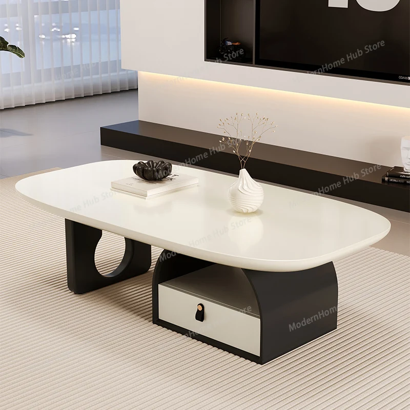 

European Modern Coffee Table Rectangle Hidden Storage Luxury Trendy Coffee Table Living Room With Storage Table Basse Furniture
