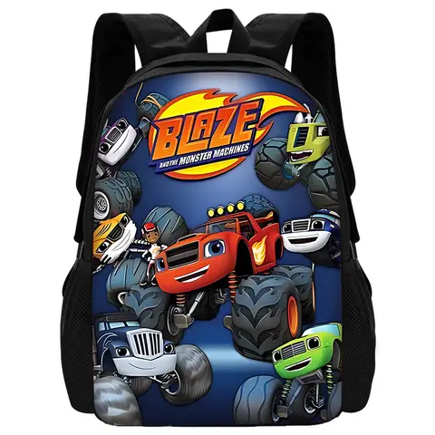 Child School B-Blaze and the Monster M-Machines Backpack with Lunch Bags ,Pencil Bags ,School Bags for Boys Girls Best Gift