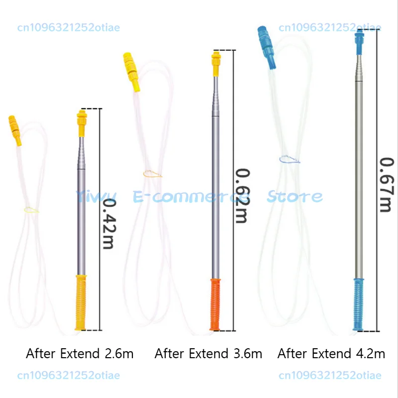 Retractable 2.6/3.6/4.2m Spraying Rod for Pesticide Sprayer / Outdoor Agricultural Farming Garden Tools Watering BB