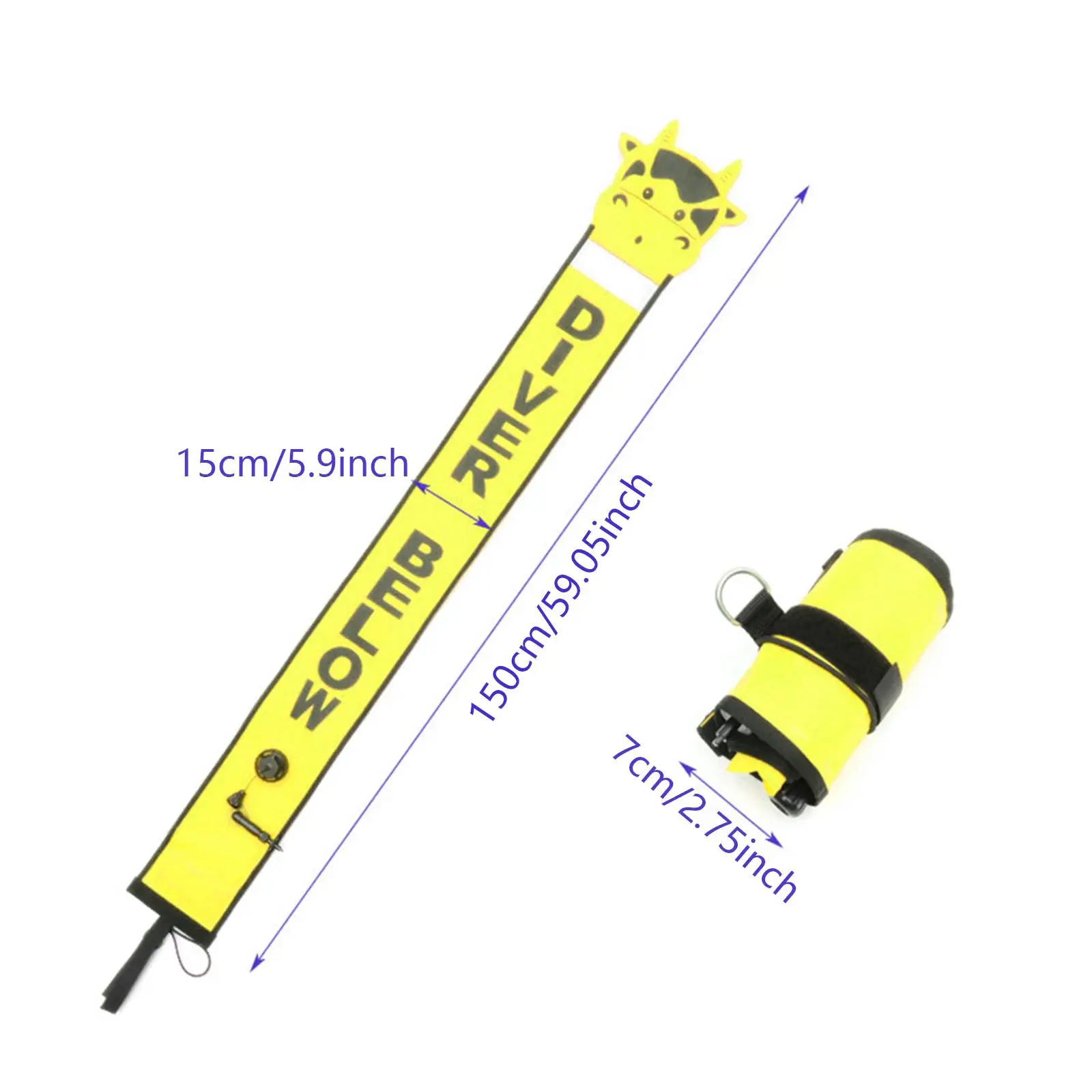 Surface Marker Buoy Signal Float High Visibility Lightweight Inflatable Buoy