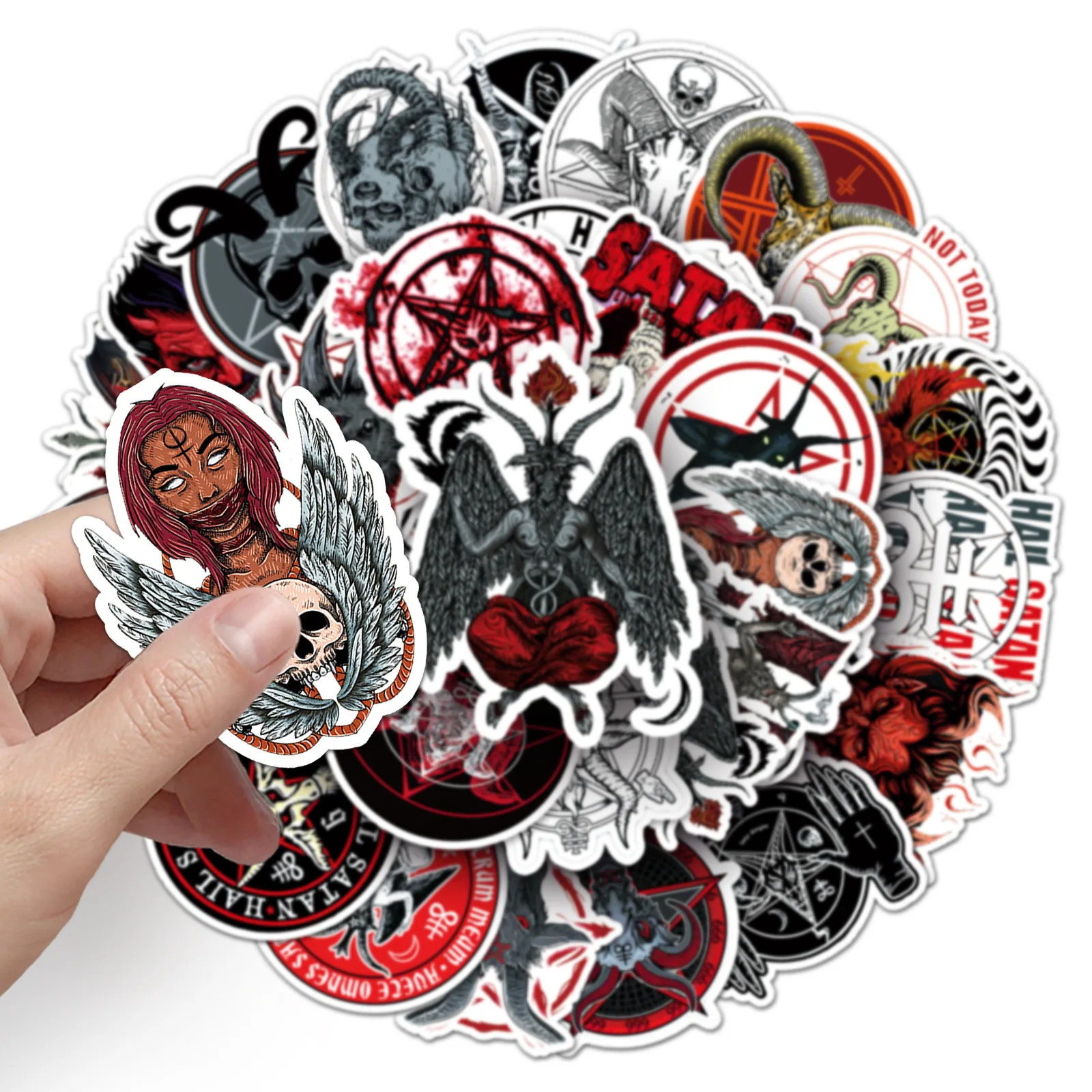50 قطعة شيطان الشيطان شخصية ديابلو القوطية مقاوم للماء كوب ماء الأمتعة الديكور ملصق الكمبيوتر