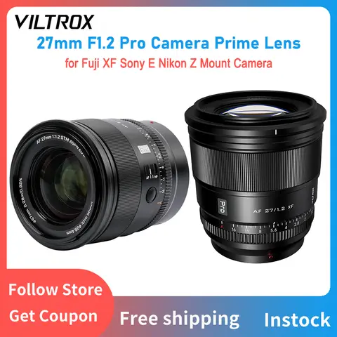 VILTROX 27mm F1.2 Pro Prime APS-C Autofocus Lens Wide Angle Camera Lens For Nikon Z Z30 Z50 Sony E ZVE10 Fuji XF XT30 XS20