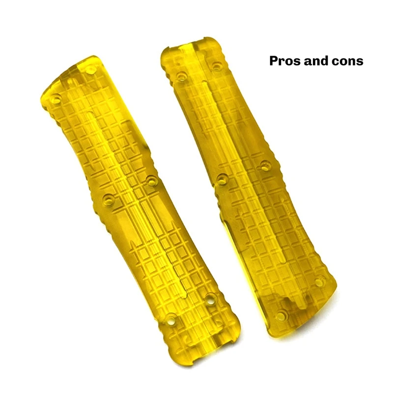 Knife Handle Patch Clear Grips Scales Patch For Microtech Combat Troodon Folding Knife Handles Check Pattern