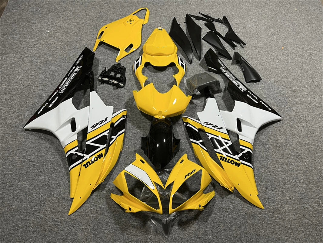 New ABS Plastic Shell Motorcycle Fairing Kits Fit For Yamaha YZF 600 R6 2006 2007 06 07 Bodywork Set Custom Yellow white