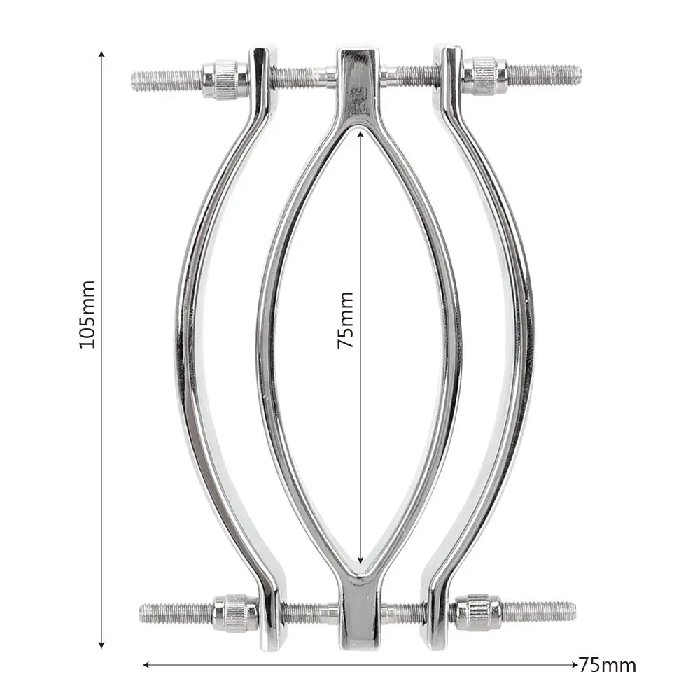 Metal Labia Clip dispositivo di espansione Speculum vaginale stimolatore clitorideo BDSM Bondage coscia Labia Spreader Strap giocattoli del sesso femminile