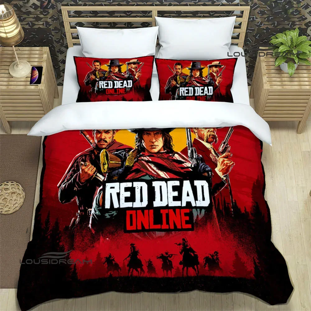 Red Dead Redemption 2 print Bedding Sets exquisite supplies set duvet cover bed comforter set bedding set luxury birthday gift