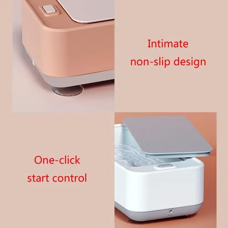 19QE Mini Ultrasonic Machine Jewelry Eyeglass Cleaner Professional Cleaning Tool