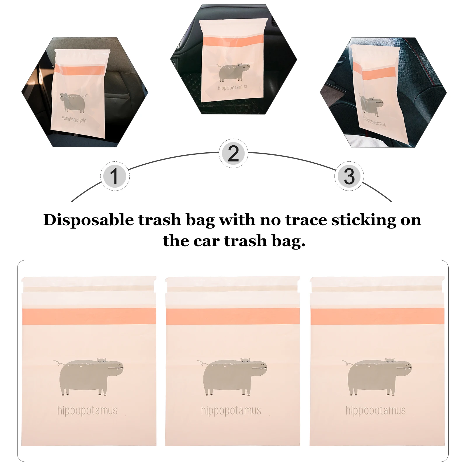 

30pcs Car Trash Bag Front Seat Garbage Bin Disposable Auto ganizer Efficient Practical Fits Most Vehicles Safe Material