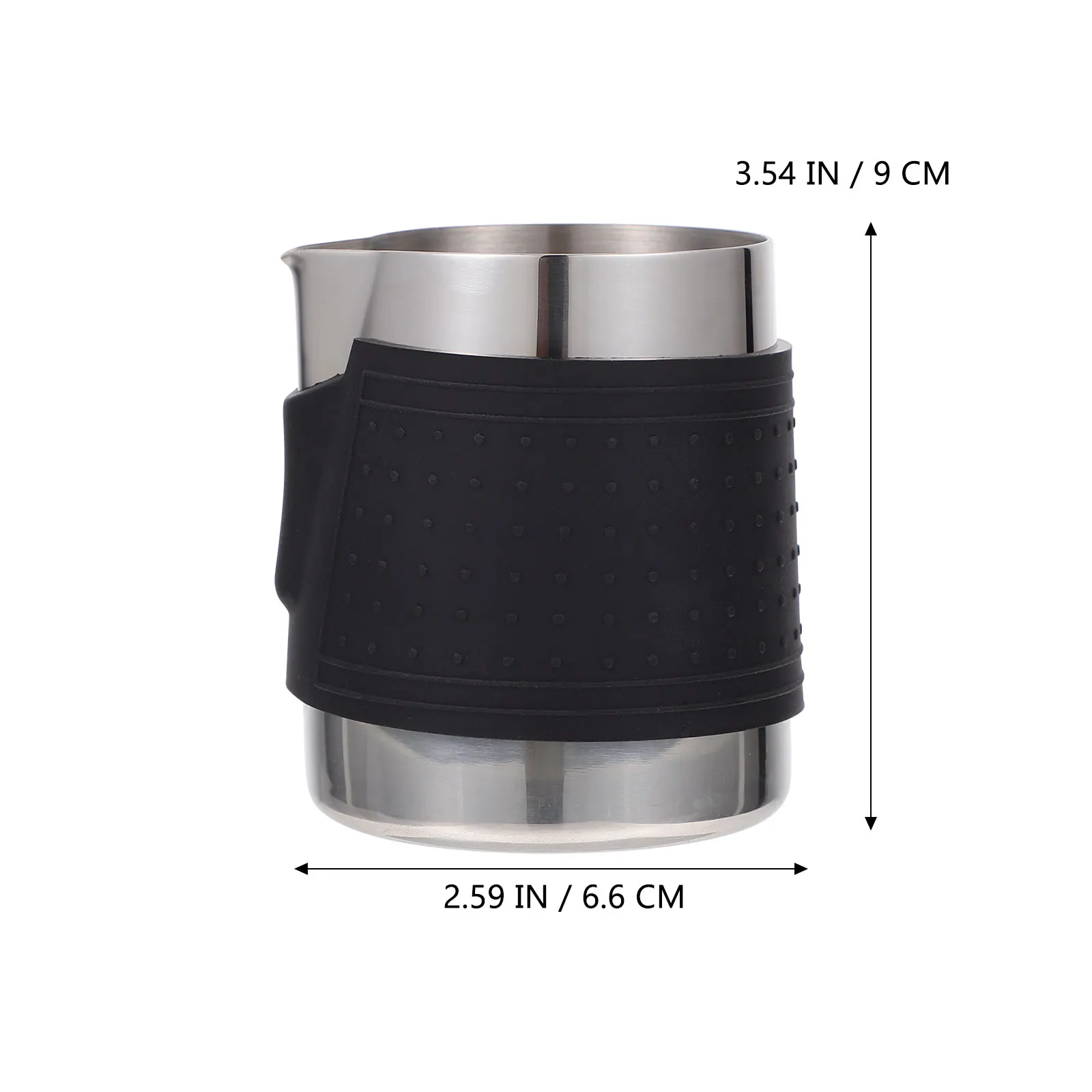 

350 Ml Coffee Concentrate Stainless Steel Cup Pitcher Milk Supply Creamer Art Making Silicone Sleeve