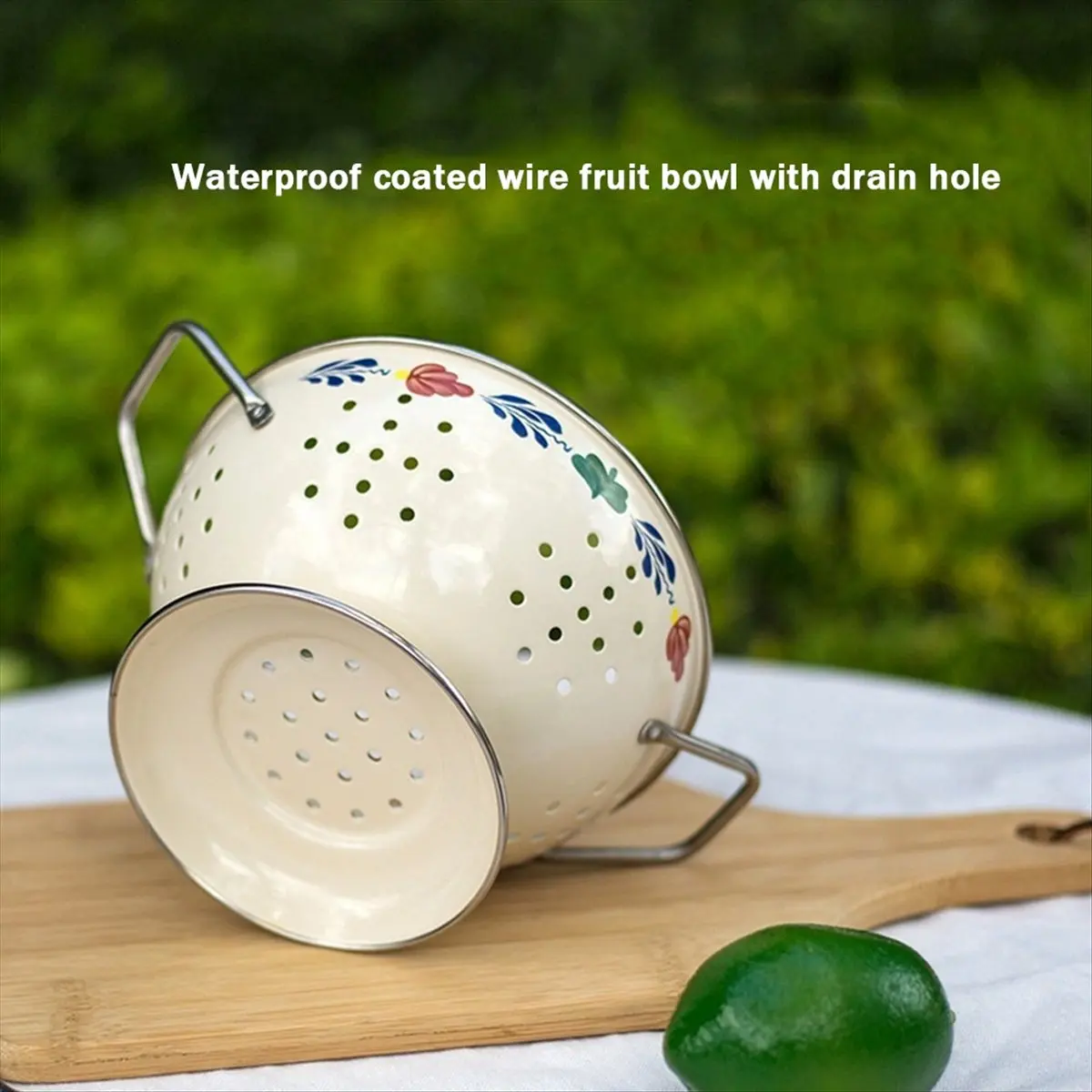 【ABFS】Metal Wire Fruit Bowl for Serving Dish Candy Basket Holder Fruit Basket Drainage Colander Vegetable Strainer Plate B