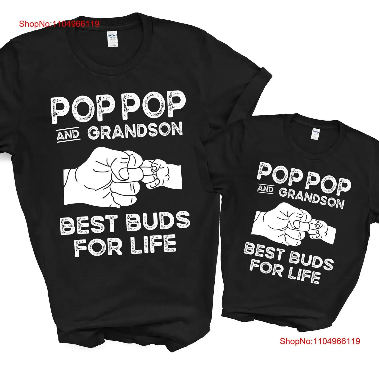 البوب والحفيد أفضل براعم للحياة تي شيرت الرجال الفتيان مطابقة الجد خمر غسلها تنوعا أوم لينة تنفس امتدت