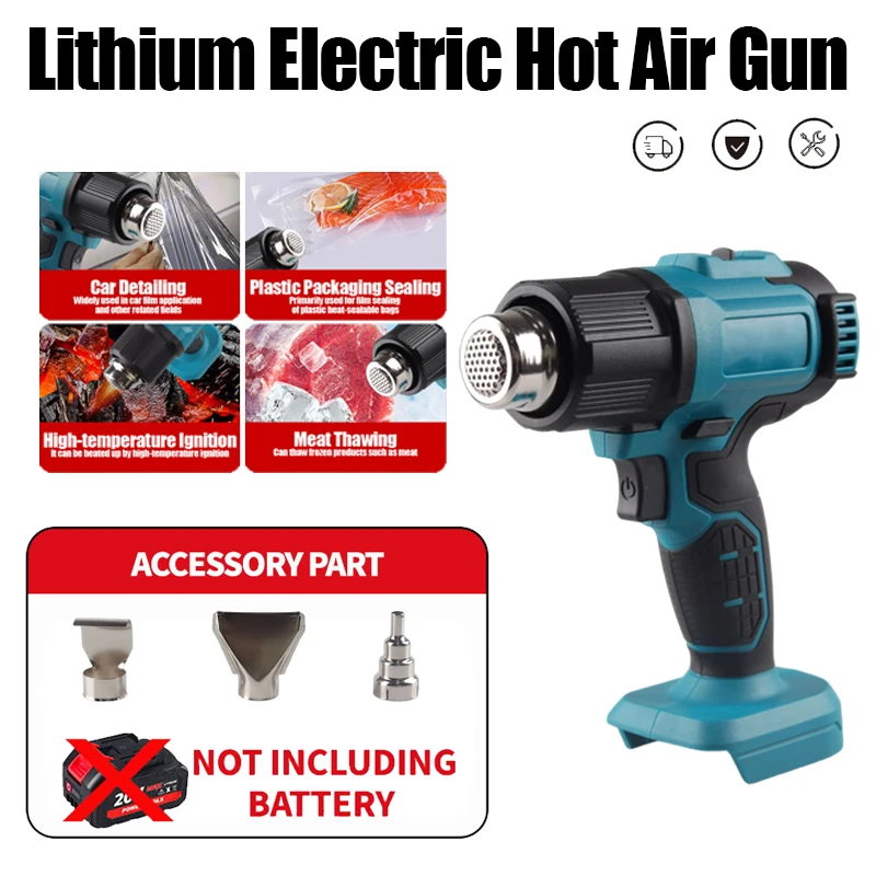 

LYUWO 21 В ручной фен температура перезаряжаемый беспроводной для батареи Makita электрический тепловой пистолет с насадкой