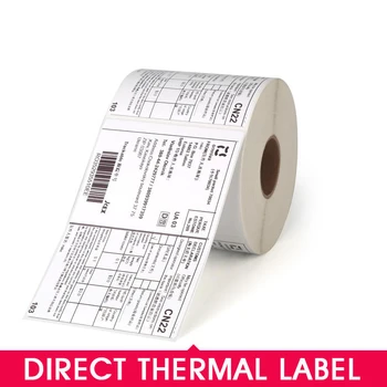 Etichetta di spedizione diretta termica (confezione da 500 4x6 Per etichette a ventaglio)-grado commerciale