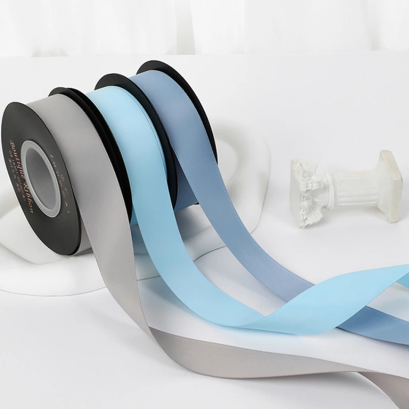 20 ياردة/لفة 25 مللي متر جودة عالية مزدوجة الوجهين الحليب شريط حرير Diy بها بنفسك صنع إكسسوارات الشعر الانحناء الملابس الخياطة اكسسوارات