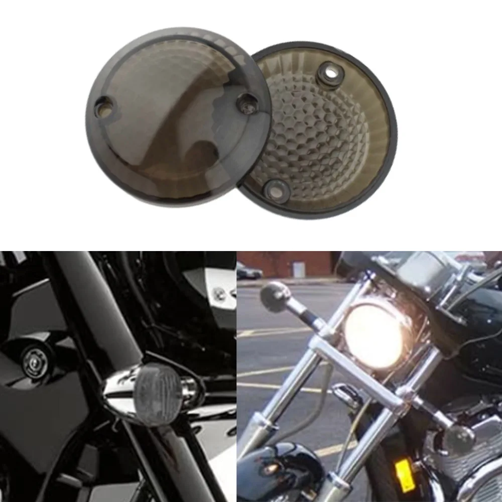 

2Pcs Motorcycle Turn Indicator Signal Light Lens Cover For Suzuki Cruisers Boulevard Intruder Marauder Savage 1986-2003