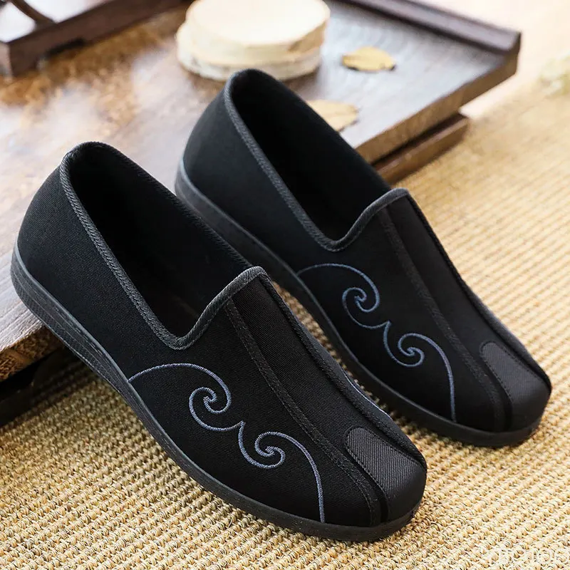 Summer New Style men\'s Singles Shoes Old Beijing Cloth Shoes Denim Canvas Shoes +Pure hand embroidered insole