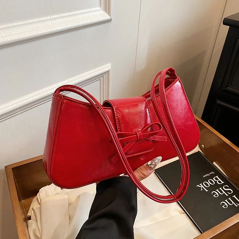 

Trend Shoulder Bags 2024 High Quality Versatile Light Luxury Handbags for Women Simplicity Solid Color Bolsas Femininas