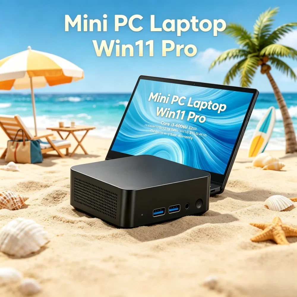 

Mini PC Laptop Win11 Pro Core i3-6006U 32GB RAM 1TB/2TB SSD WiFi6 BT5.2 4K HD Office Gaming 3-Year Warranty