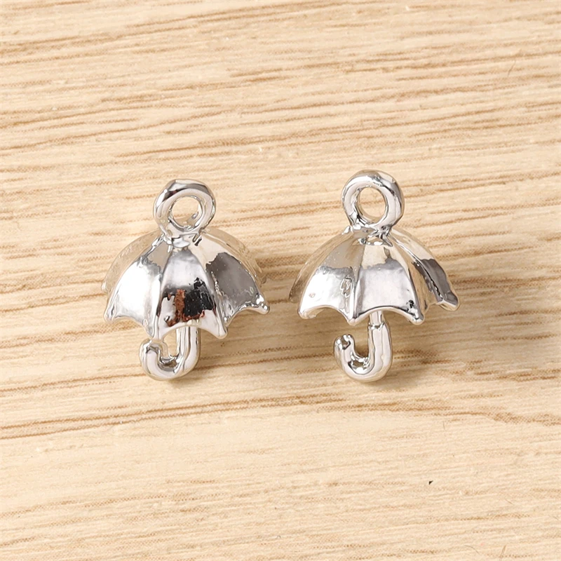 5 Stück 11x14mm Cartoon 3D Emaille Regenschirm-Anhänger für die Herstellung von Halsketten, Ohrringen, Armbändern, DIY-Bastelarbeiten, Schmuckzubehör – Detail 11