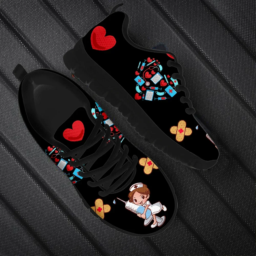 New Nursing Shoes Women's Sneakers Nurse Medical Assistance Print Outdoor Walking Shoes Plus Size enfermera Zapatos