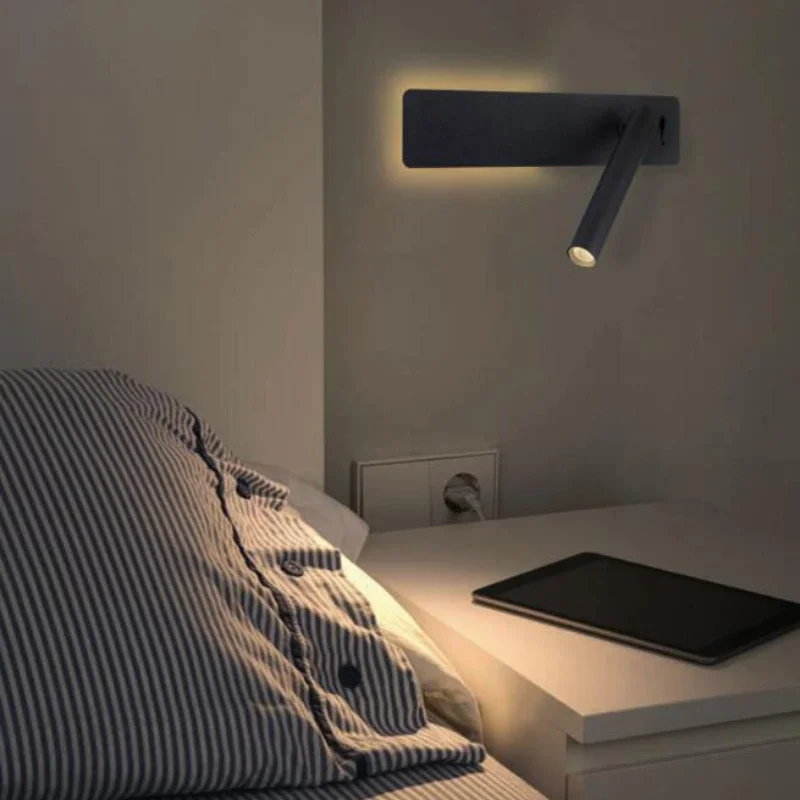 Imagem -02 - Lâmpada de Parede Led para Quarto Cabeceira do Hotel Reading Night Book Sconce Rotação Ajustável Simples Modern Home Decoration Spotlights