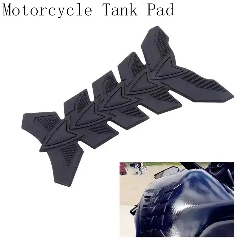 

Motorcycle Oil Tank Stickers Car-styling 3D Carbon Fiber Motorcycle Tank Pad Tankpad Protector Sticker Fish Bone Style