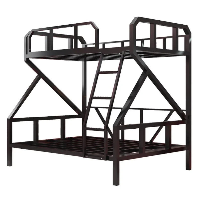 E-sports Bunk Iron Bed Hotel Apartment School Dormitory Bed Black Frame Adults Loft Bed Camas Bedroom Furniture