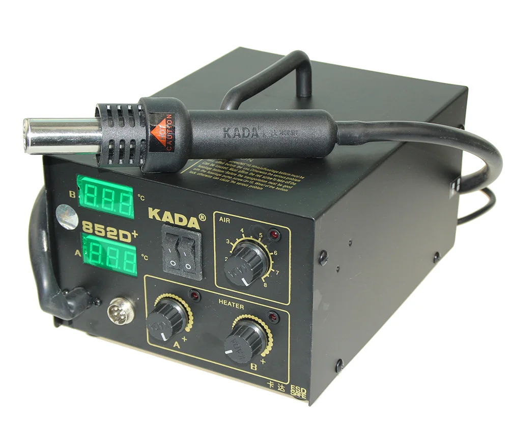 HOT SALE KADA 852D+  Rework Welder Station SMT Hot Air Soldering Iron SMD Solder Station DHL Cheap 220v /110V