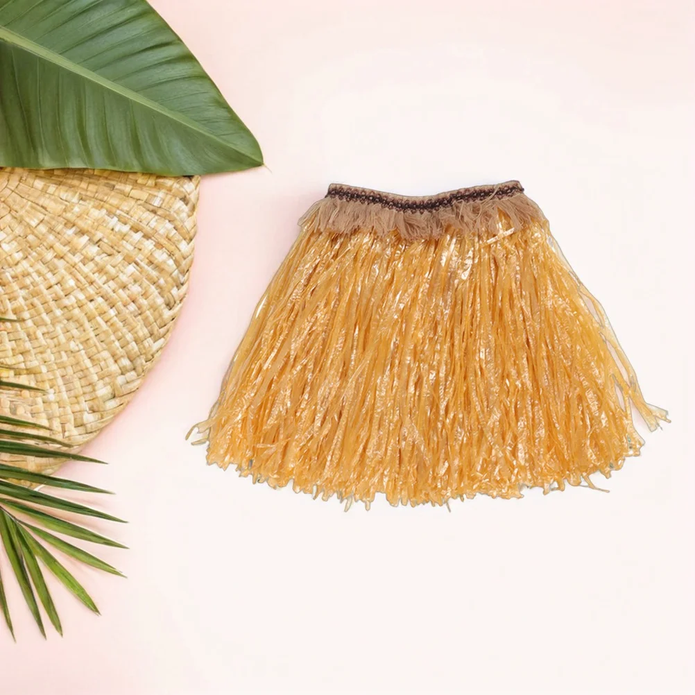 

2Sets Vibrant Hawaiian Grass Skirt Set Reusable Party Costume for Adults Summer Beach Theme Outfits Luau Decor