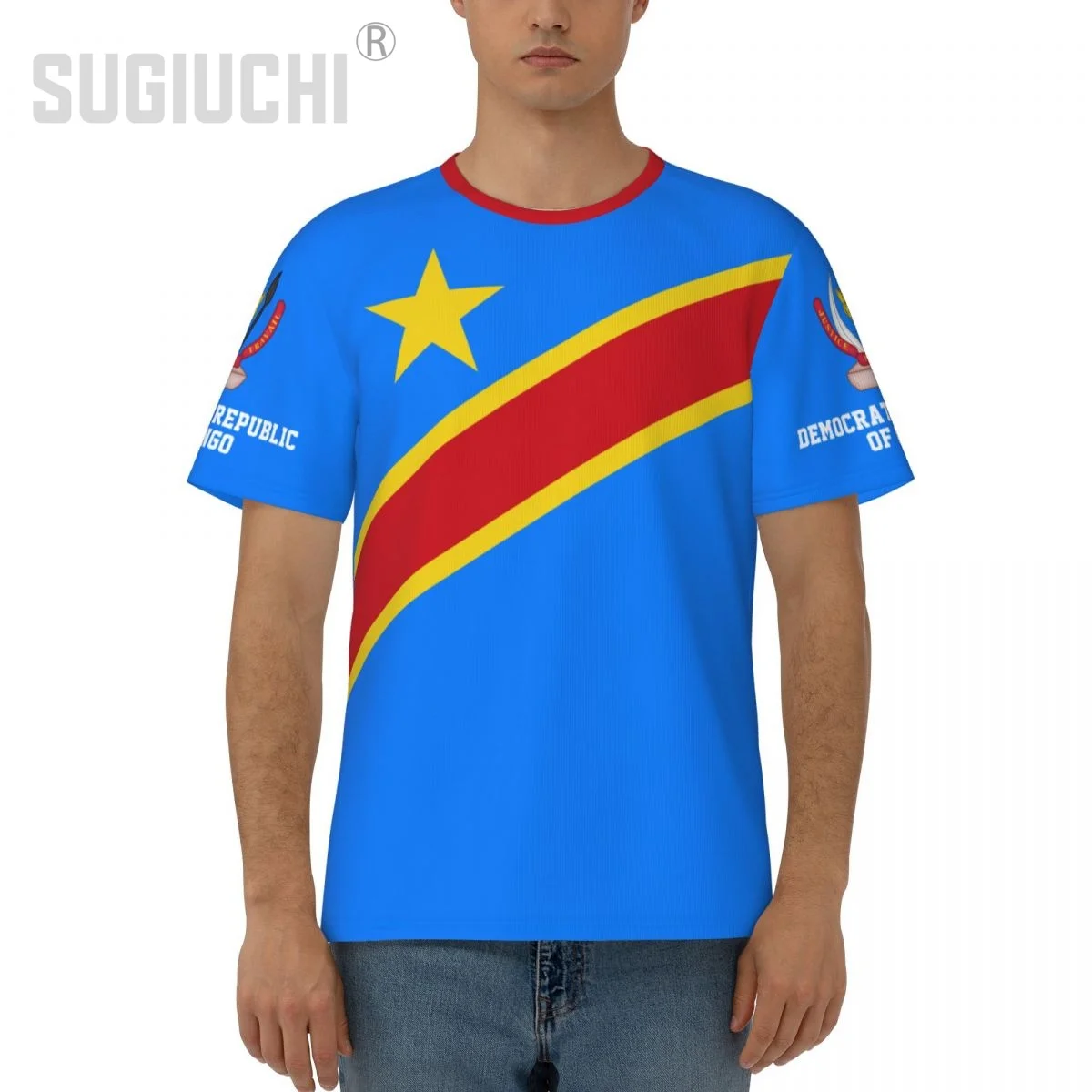 Unisex Nation T-shirt Democratic Republic Of Congo Flag T-shirts jersey For Men Women Soccer Football Fans Gifts Custom clothes