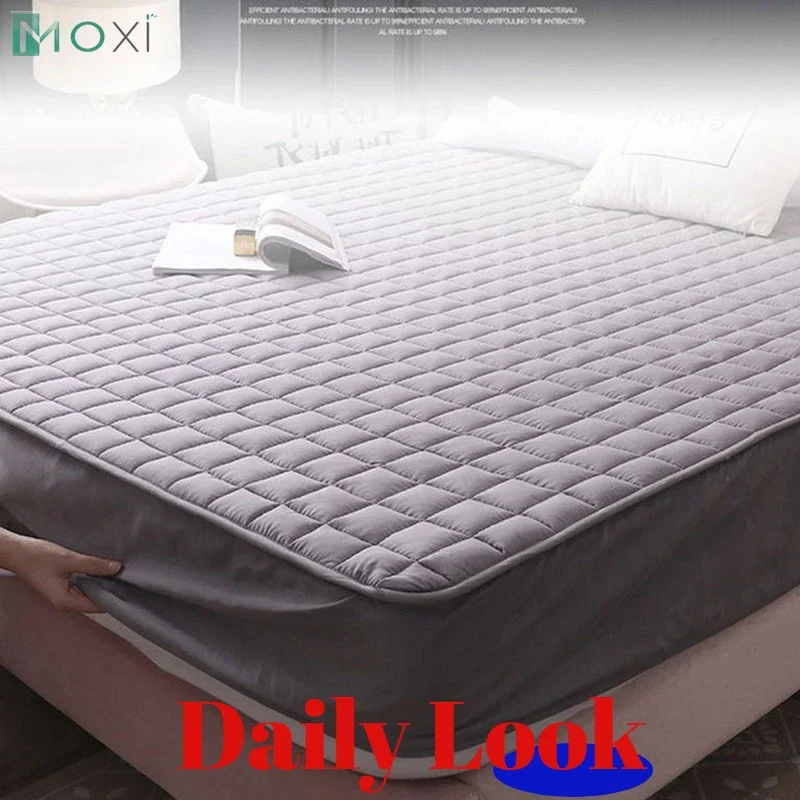 

200x220cm Quilted Thicken Mattress Protector Cover Adult Kids Super Soft Cozy Queen King Size Luxury Double Bed Protection Pad