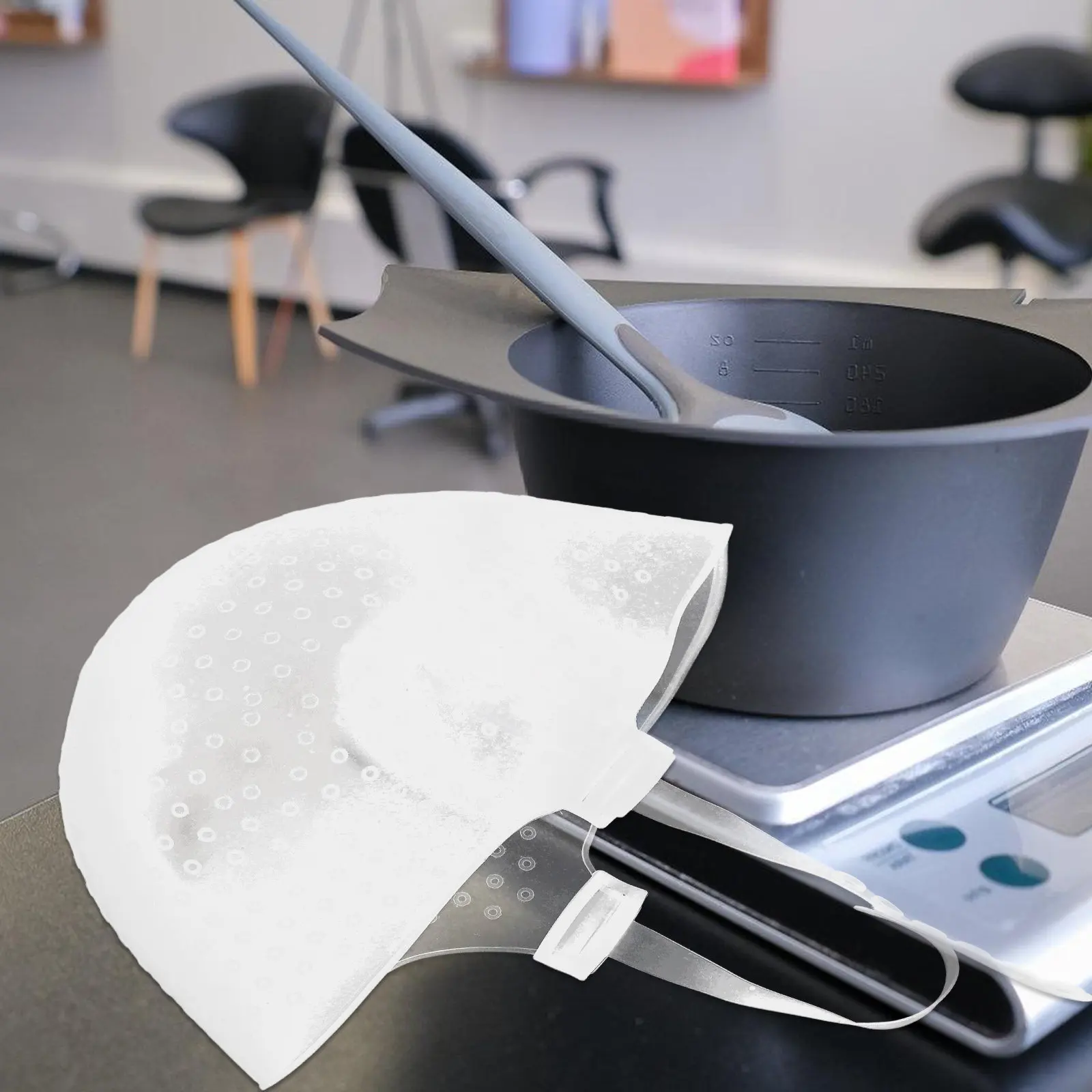 

Silicone Highlight Cap with Hook and Punched Holes for Hair Coloring Reusable Dyeing Tool Styling Aid Salon Grade Hair Dyeing