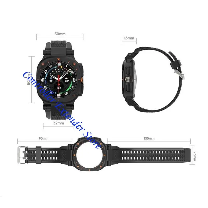 N84B Watch Band Case Shell لمشاهدة أحزمة استبدال 47 ملم وتغطية حزام معصم سريع الإفراج