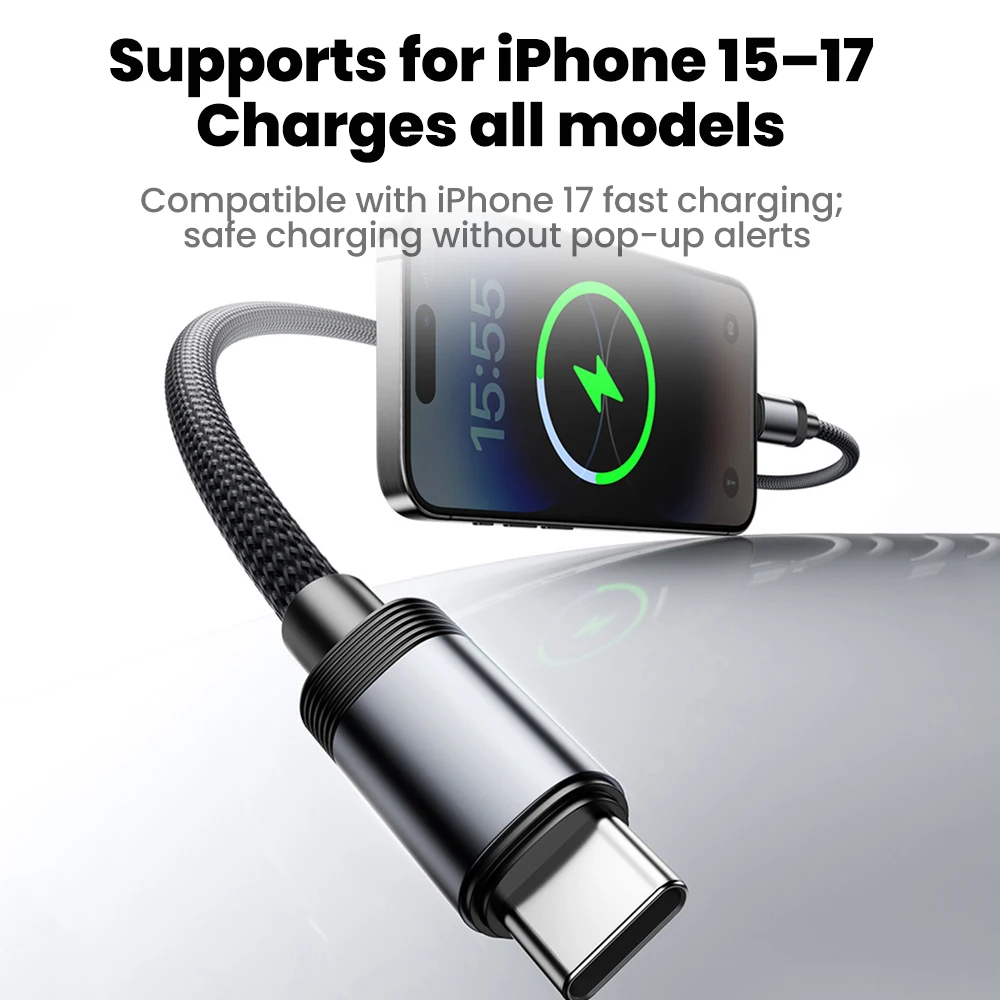 23CM Magnetic Short Cable 60W Type C to USB C Cable Fast Charging For iPhone 15 16 17 Samsung Huawei Xiaomi Power Bank Data Cord view 4
