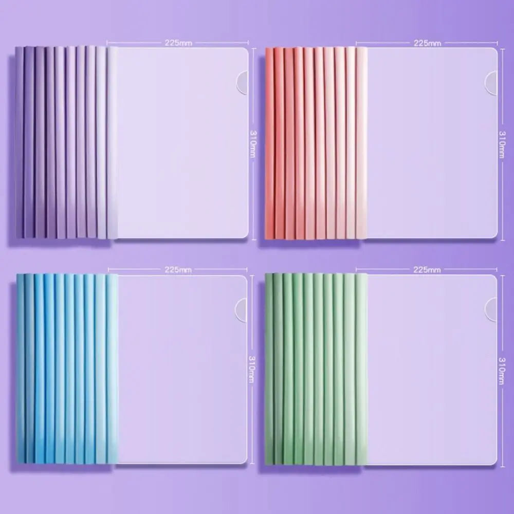 10 Pz/set Sfumatura Morandi Colore Cartella di File A4 Impermeabile Trasparente Prova di Carta di Stoccaggio Clip di Disegna Asta di File Per Ufficio Organizzatore