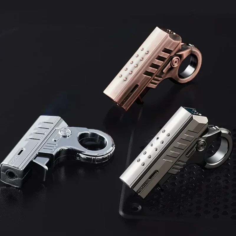 Creative Gun Type Lighter Metal Windproof Butane Gas Lighter Torch Flint Unusual Lighter for Men\'s Gift Cigarette Accessories