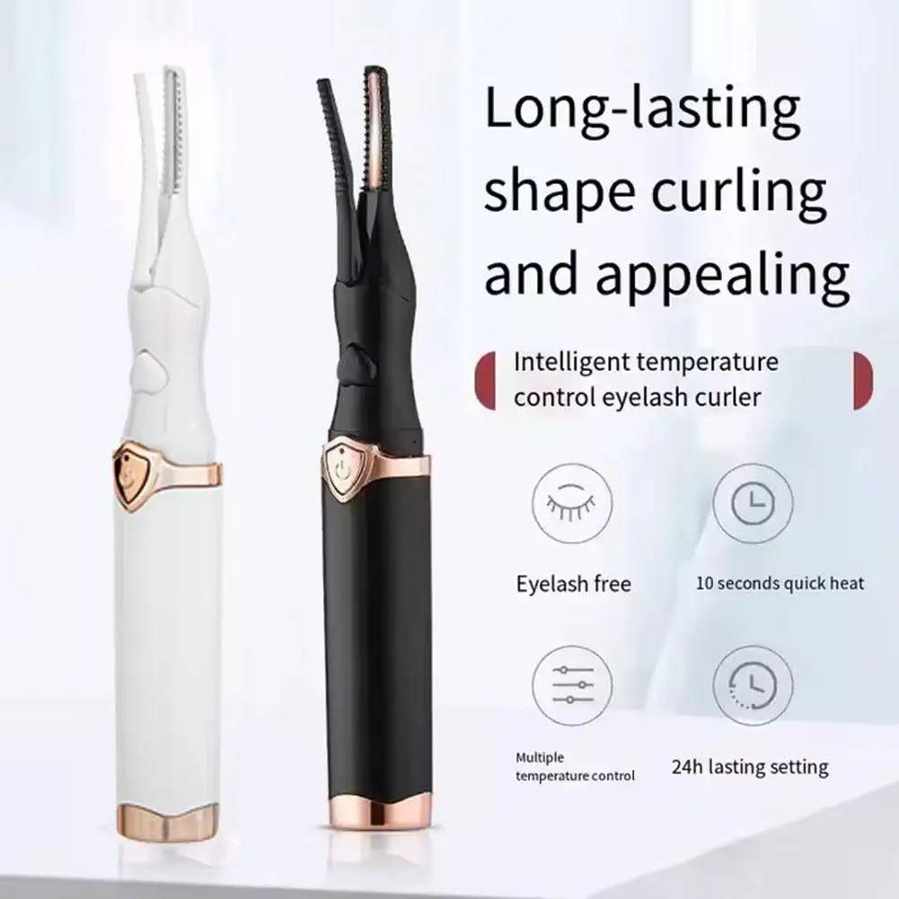 2-in-1 Thermische Wimperkruller Draagbare Intelligente Nieuwe Verwarmde Elektrische Tool Wimper Controle Up Maken Curler Styling Temperat W2q1