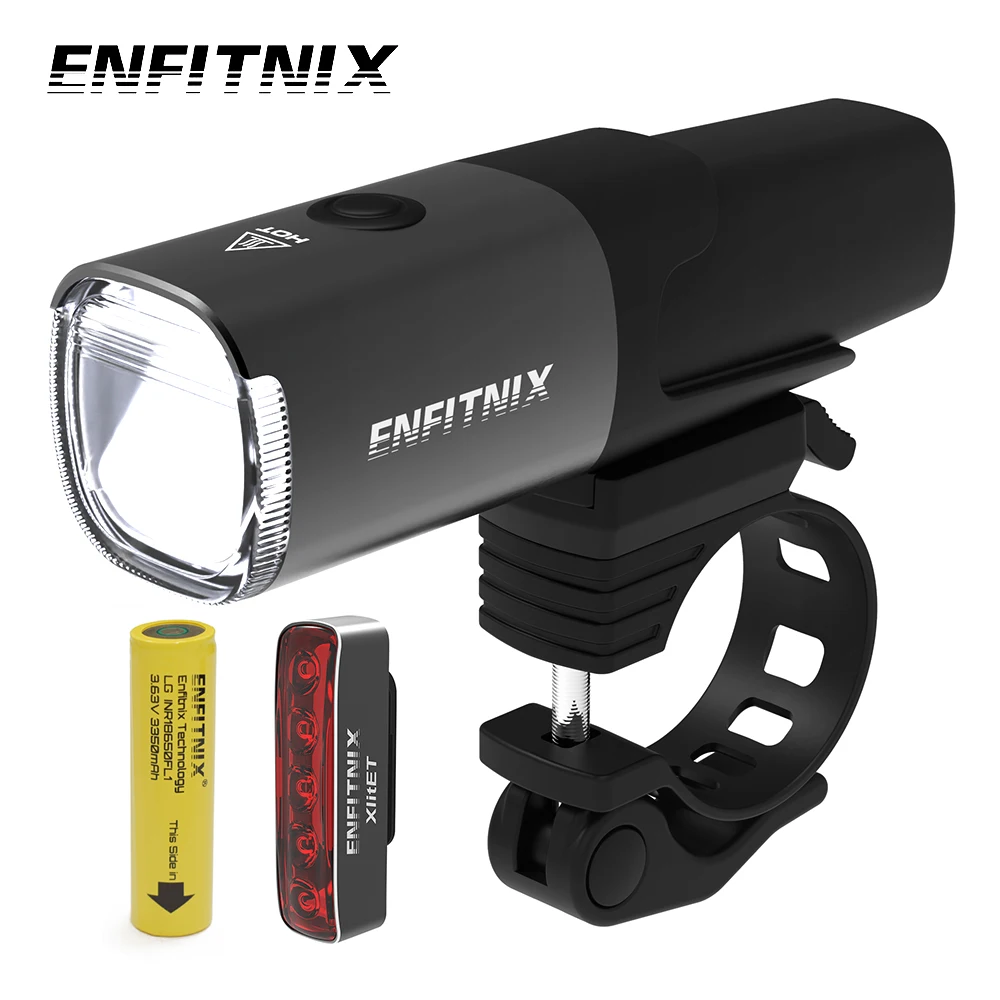 Enfitnix Navi800 Bike Smart Headlights Taillights Set Road MTB Front Light 800Lumens USB Rechargeable 3350mAh Battery Removable