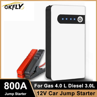 GKFLY 12V 800A 12000mAh Car Jump Starter Emergency Battery Booster Multifunction Portable Power Bank Laptop Charger Auto Starter