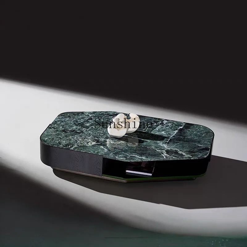 

Italian minimalist luxury stone storage household living room coffee table