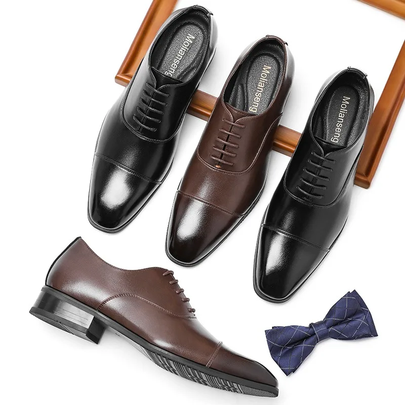 

High Quality Men Casual Leather Shoe Classic Business Dress Shoes Fashion Office Oxfords Luxury Wedding Shoes for Men Big Size46