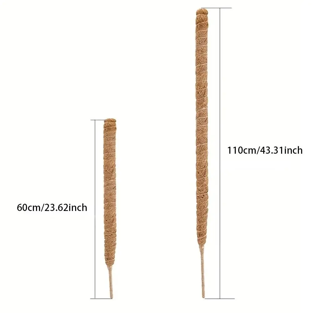 1Pcs Coconut Shell Moss Palm Cane Coir Totem Poles Stretch Gardening Coconut Rod Plant Climbing Frame Bendable 60/110cm view 6