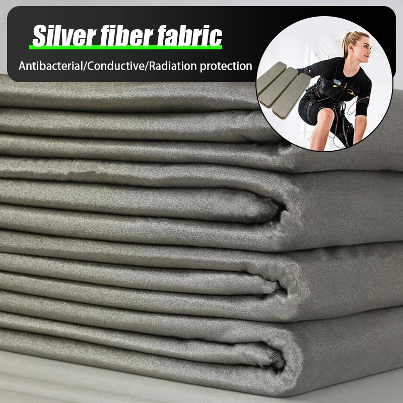 

66cm*150cm RFID/EMI/RF Blocking Radio/Microwave Shielding Silver Fiber Conductive Fabric Anti Radiation Fabric