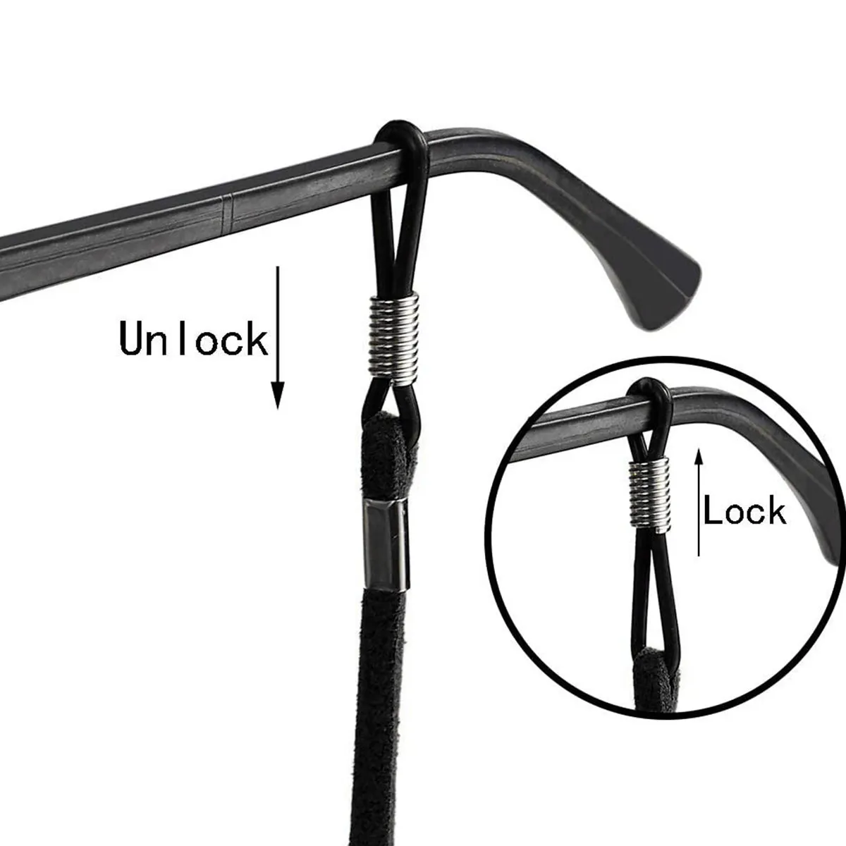 6Pcs Anti-Skid Glasses Rope Adjustable Sports Lanyard Premium Fabric Non-Slip Glasses Fixing Chain Hand-Woven Wear-Resistant