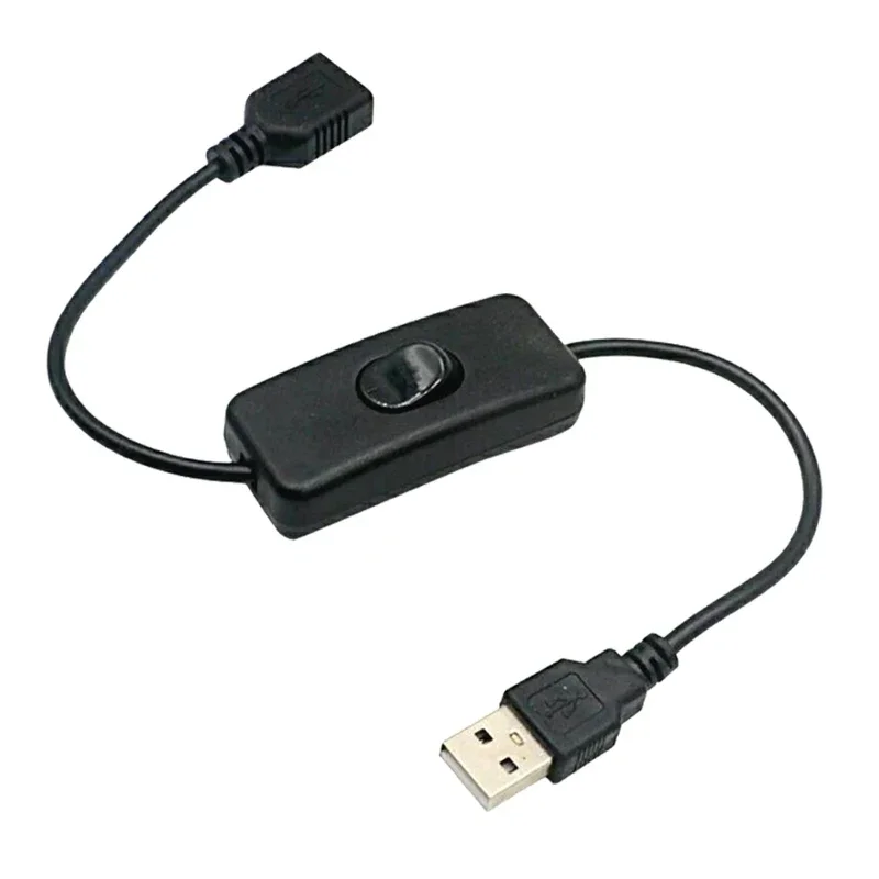 Nowy kabel USB 28 cm z przełącznikiem ON/OFF Przedłużacz kabla do USB LED String Gadżet USB Zasilacz Narzędzia