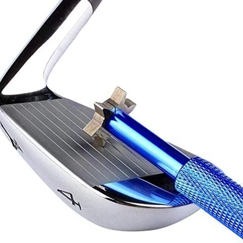 Afiador de sulcos de tacos de golfe 6 em 1, ferramenta portátil para limpeza e reafiação de tacos de wedge, ferros, putters e tacos utilitários, presente de golfe para golfistas.