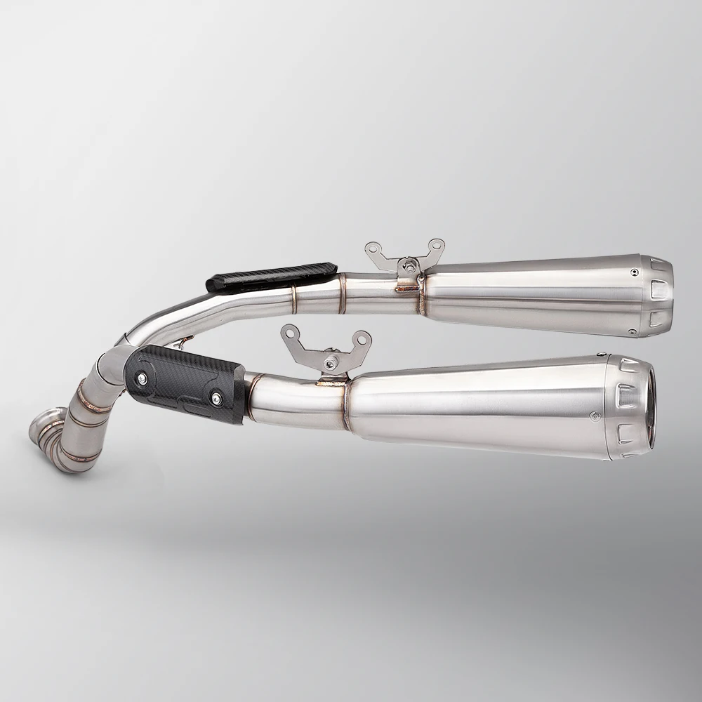 Slip On High Performance Stainless Steel Dual Outlet Mid Tail Pipe Motorcycle Exhaust System DUKE 790 (2018-2025) Street Bike