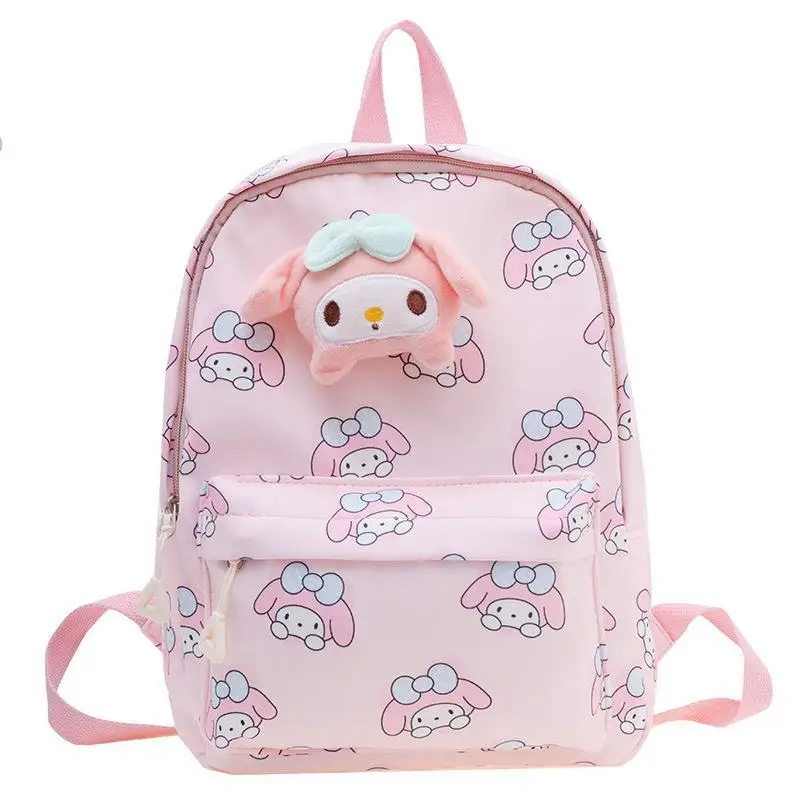 Sanrio Hellokitty Mymelody Pachacco Kuromi Cinnamoroll Purin New Children's Backpack Baby Travel Backpack Cartoon Bag