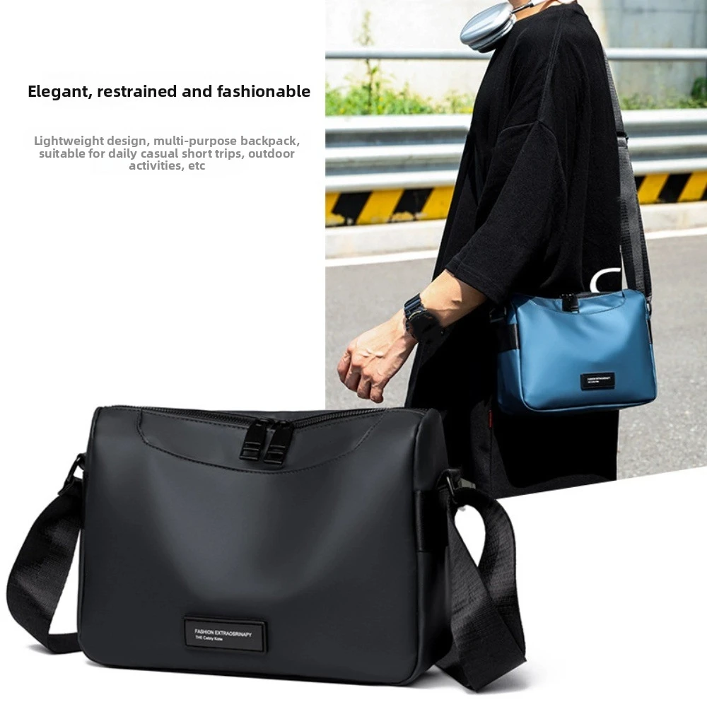 

Waterproof Men Crossbody Bag Phone Pouch with Multiple Pockets Student Shoulder Bag Multi-functional Large Capacity